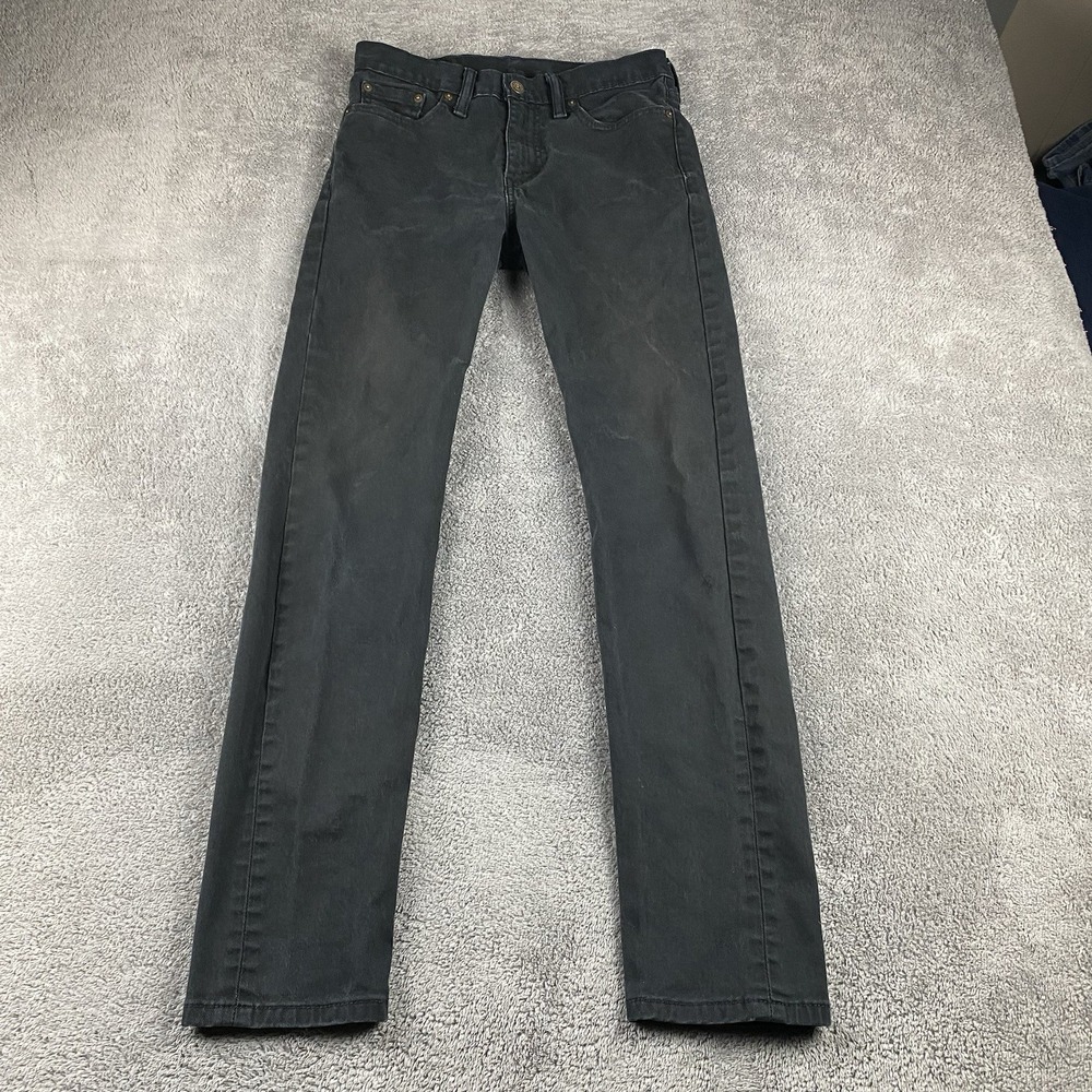 Levis 510 Skinny Jeans Mens 28x29 Black Low Rise Denim